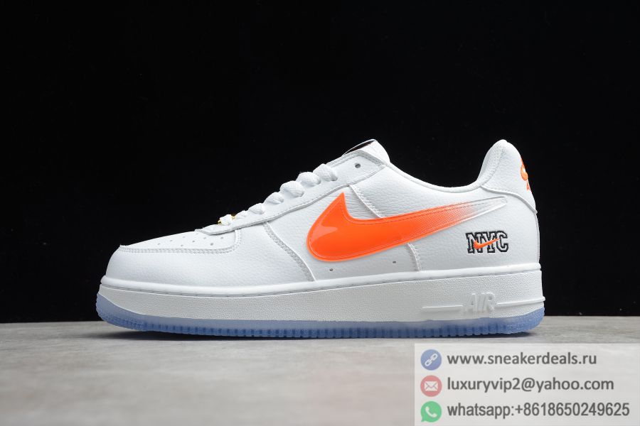 Kith x Nike Air Force 1 Low NYC CZ7928-001 White Orange Unisex Shoes